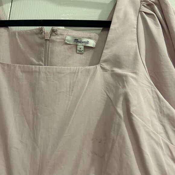 Madewell Poplin Lizzie Minor Dress 6 light purple - Picture 3 of 4